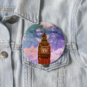 Badge Rond 10 Cm La vie nocturne à Londres (En situation)