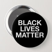 Badge Rond 10 Cm La vie noire importe (Devant & derrière)