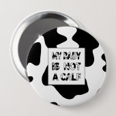 Badge Rond 10 Cm Lait de vache (Devant & derrière)