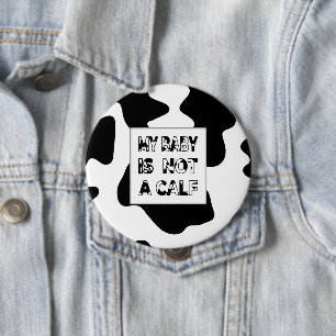 Badge Rond 10 Cm Lait de vache