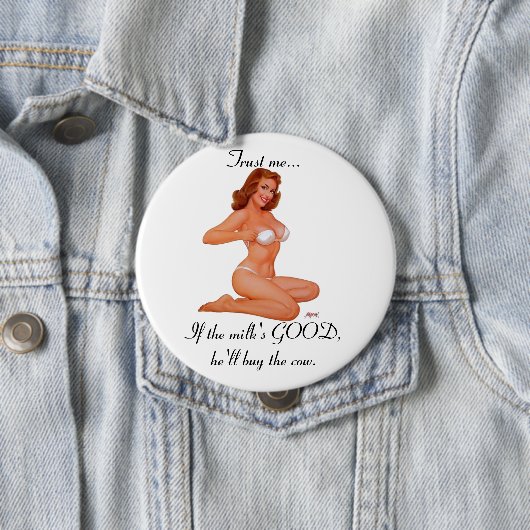 Badge Rond 10 Cm Lait libre ! (En situation)