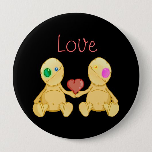 Badge Rond 10 Cm L'amour de points (Devant)