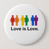 Badge Rond 10 Cm L'amour est amour (Devant)