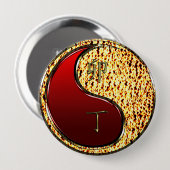 Badge Rond 10 Cm Lapin de Feu (Devant & derrière)