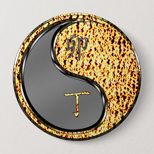 Badge Rond 10 Cm Lapin de Feu (Devant)
