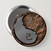 Badge Rond 10 Cm Lapin de Terre (Devant & derrière)