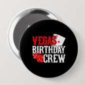 Badge Rond 10 Cm Las Vegas Birthday (Devant & derrière)