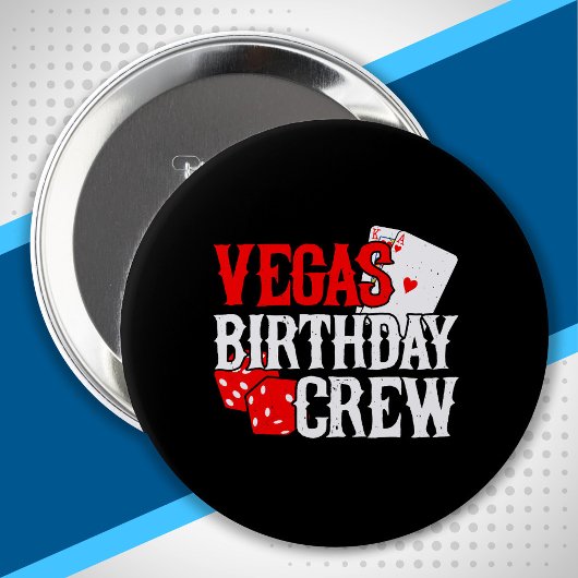 Badge Rond 10 Cm Las Vegas Birthday
