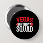 Badge Rond 10 Cm Las Vegas Birthday (Devant & derrière)