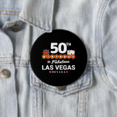 Badge Rond 10 Cm Las Vegas Birthday Party (En situation)