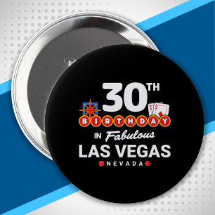 Badge Rond 10 Cm Las Vegas Birthday Party