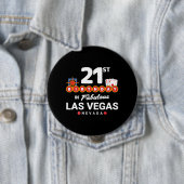 Badge Rond 10 Cm Las Vegas Birthday Party (En situation)