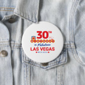 Badge Rond 10 Cm Las Vegas Birthday Party (En situation)