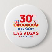 Badge Rond 10 Cm Las Vegas Birthday Party (Devant)
