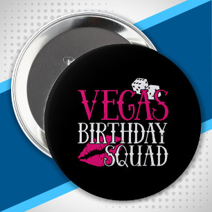 Badge Rond 10 Cm Las Vegas Birthday Party Group Cadeau Vegas Squad