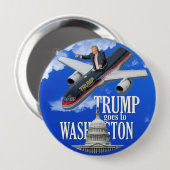 Badge Rond 10 Cm L'atout va à Washington (Devant & derrière)