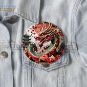 Badge Rond 10 Cm Le dragon du Nouvel An chinois 2024, mais02 (En situation)