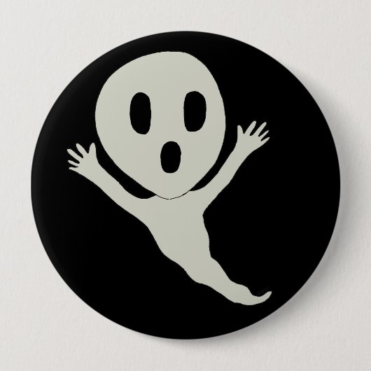 Badge Rond 10 Cm Le fantôme de style Chibi (Devant)