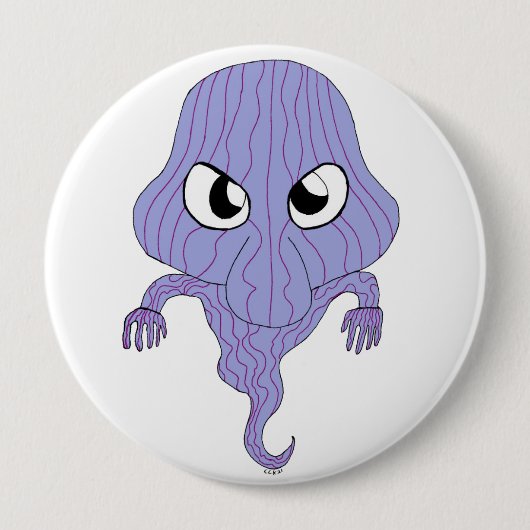 Badge Rond 10 Cm Le fantôme de style Chibi (Devant)