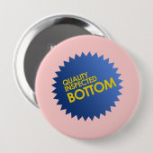 Badge Rond 10 Cm Le fond inspecté par qualité (Devant & derrière)