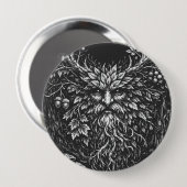 Badge Rond 10 Cm Le Green Man par BurnsInHell (Devant & derrière)