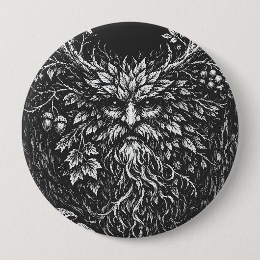 Badge Rond 10 Cm Le Green Man par BurnsInHell (Devant)