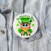 Badge Rond 10 Cm Le jour de St Patrick (En situation)