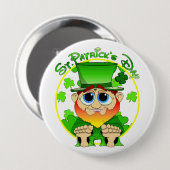 Badge Rond 10 Cm Le jour de St Patrick (Devant & derrière)
