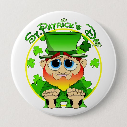 Badge Rond 10 Cm Le jour de St Patrick (Devant)