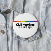 Badge Rond 10 Cm Le mariage civil est un droit civil (En situation)