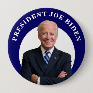 Badge Rond 10 Cm Le Portrait du Président Joe Biden