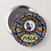 Badge Rond 10 Cm Le président Paul en 2012 (Devant & derrière)