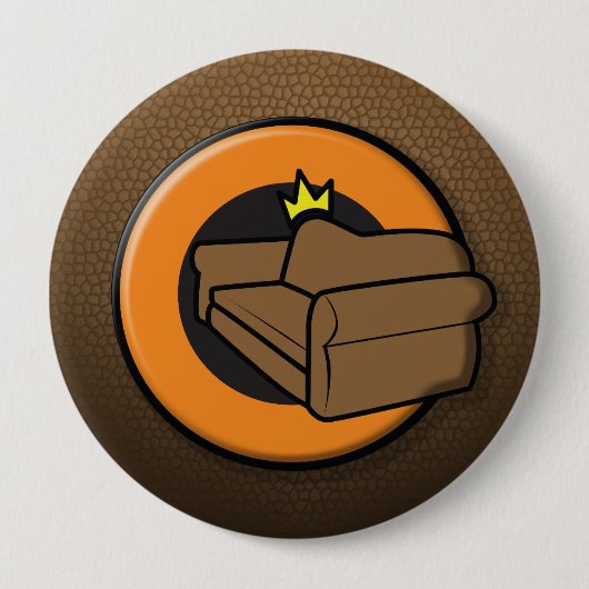 Badge Rond 10 Cm Le Roi Button de sofa (Devant)