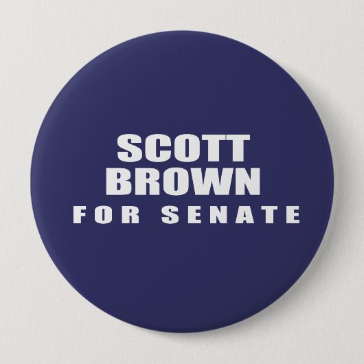 BADGE ROND 10 CM LE SÉNATEUR SCOTT BROWN (Devant)