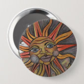 Badge Rond 10 Cm le soleil DeE SuN (Devant & derrière)