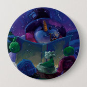 Badge Rond 10 Cm Lecture hivernale (Devant)