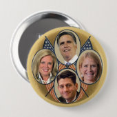 Badge Rond 10 Cm L'équipe de Romney Ryan (Devant & derrière)