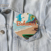 Badge Rond 10 Cm Les Bahamas (En situation)
