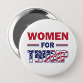 Badge Rond 10 Cm Les femmes pour Trump (Devant & derrière)