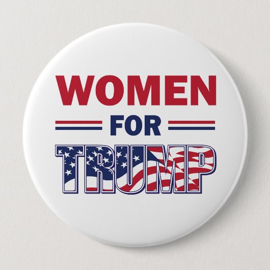 Badge Rond 10 Cm Les femmes pour Trump (Devant)