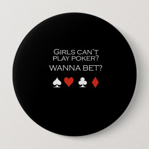 Badge Rond 10 Cm Les filles biseautent le blanc de T-shirt de