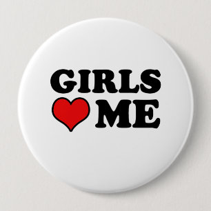Badge Rond 10 Cm Les filles m'aiment