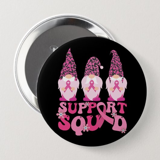 Badge Rond 10 Cm Les Gnomes soutiennent l'équipe Sensibilisation au (Devant & derrière)