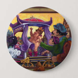 Badge Rond 10 Cm Les nouveaux vêtements de l'empereur