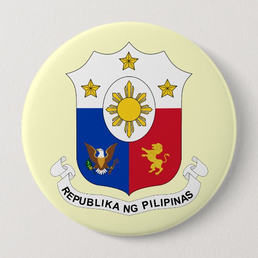 Badge Rond 10 Cm les Philippines, Philippines (Devant)
