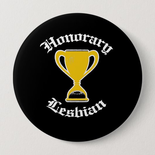 BADGE ROND 10 CM LESBIENNE HONORIFIQUE - BLANC - .PNG (Devant)
