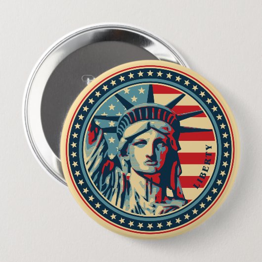 Badge Rond 10 Cm Liberté pour tous ! (Devant & derrière)