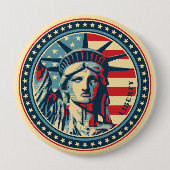 Badge Rond 10 Cm Liberté pour tous ! (Devant)
