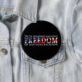 Badge Rond 10 Cm Liberté religieuse des boutons (En situation)