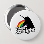 BADGE ROND 10 CM LICORNE TOTALEMENT DROITE - .PNG (Devant & derrière)